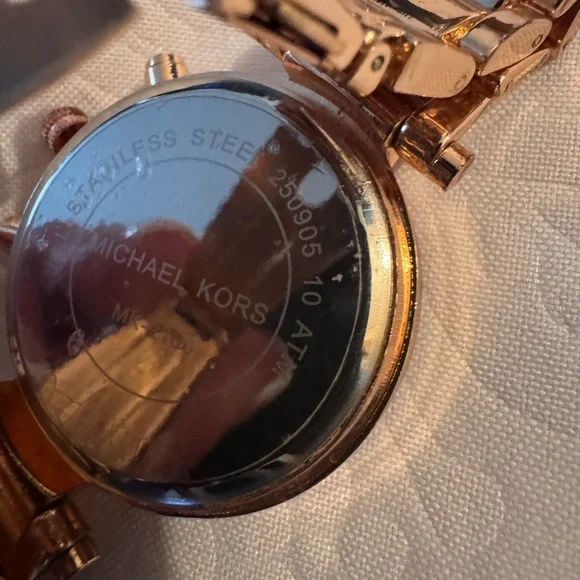 Michael Kors Rose Gold Watch with Crystal Bezel - Picture 12 of 13